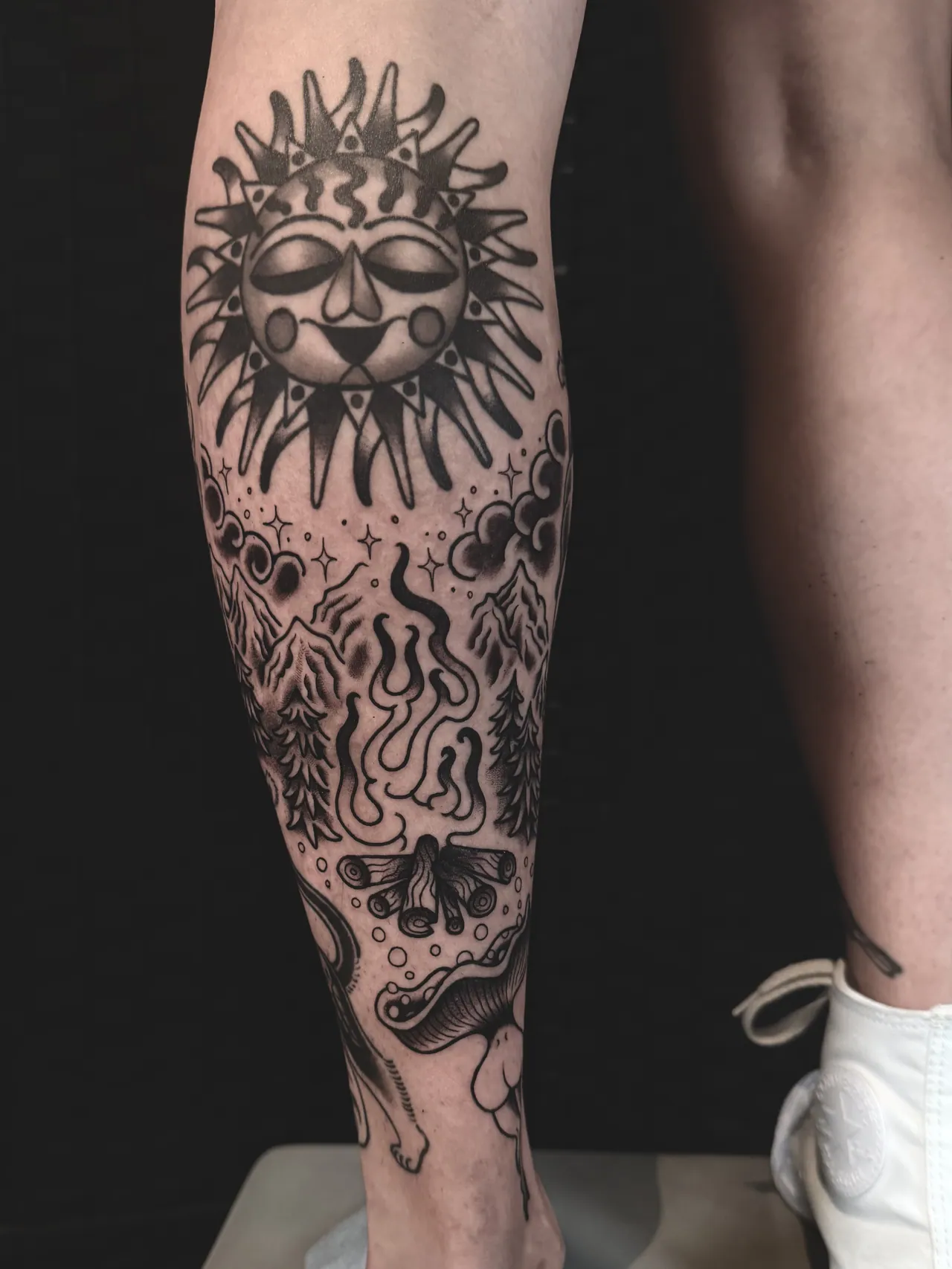 Blackwork tattoo by Daren