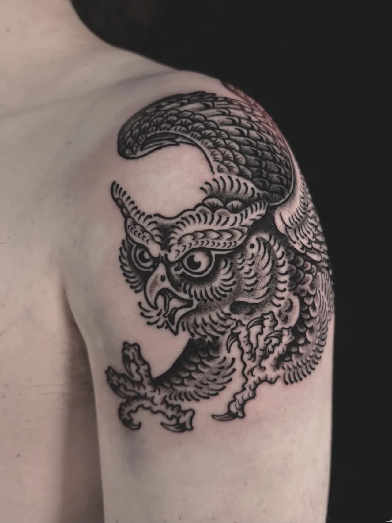 Blackwork tattoo by Daren