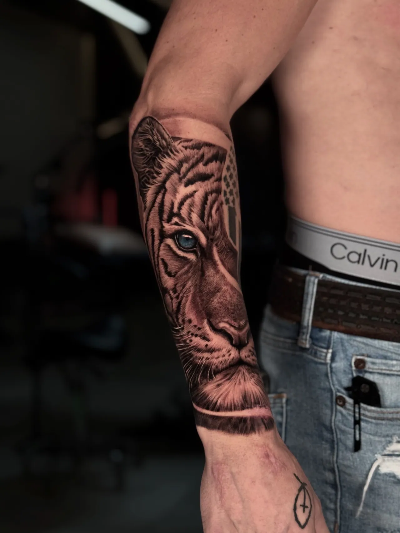 Black & Grey Realism tattoo by Frank