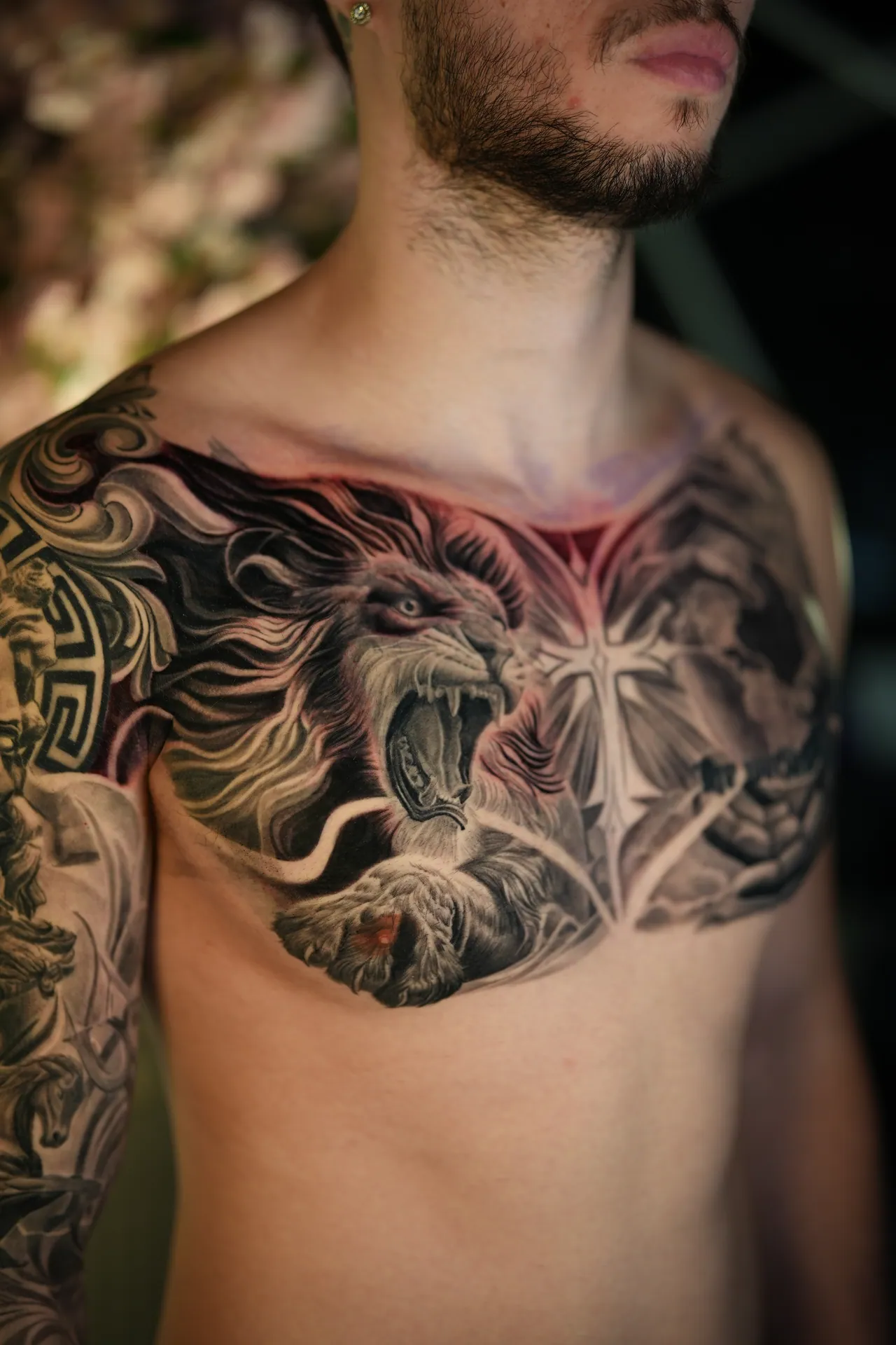 Black & Grey Realism tattoo by Frank