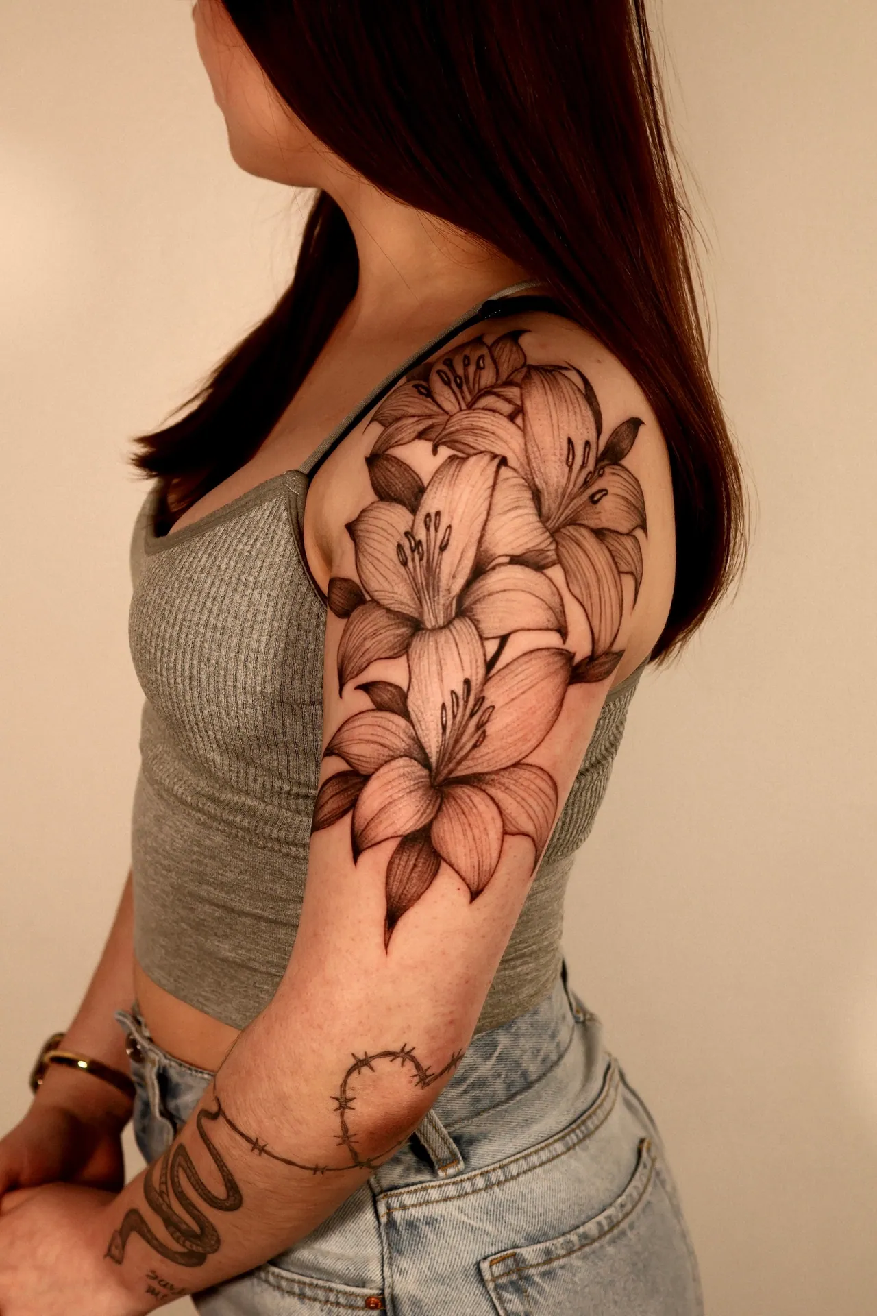 Floral tattoo by Jess