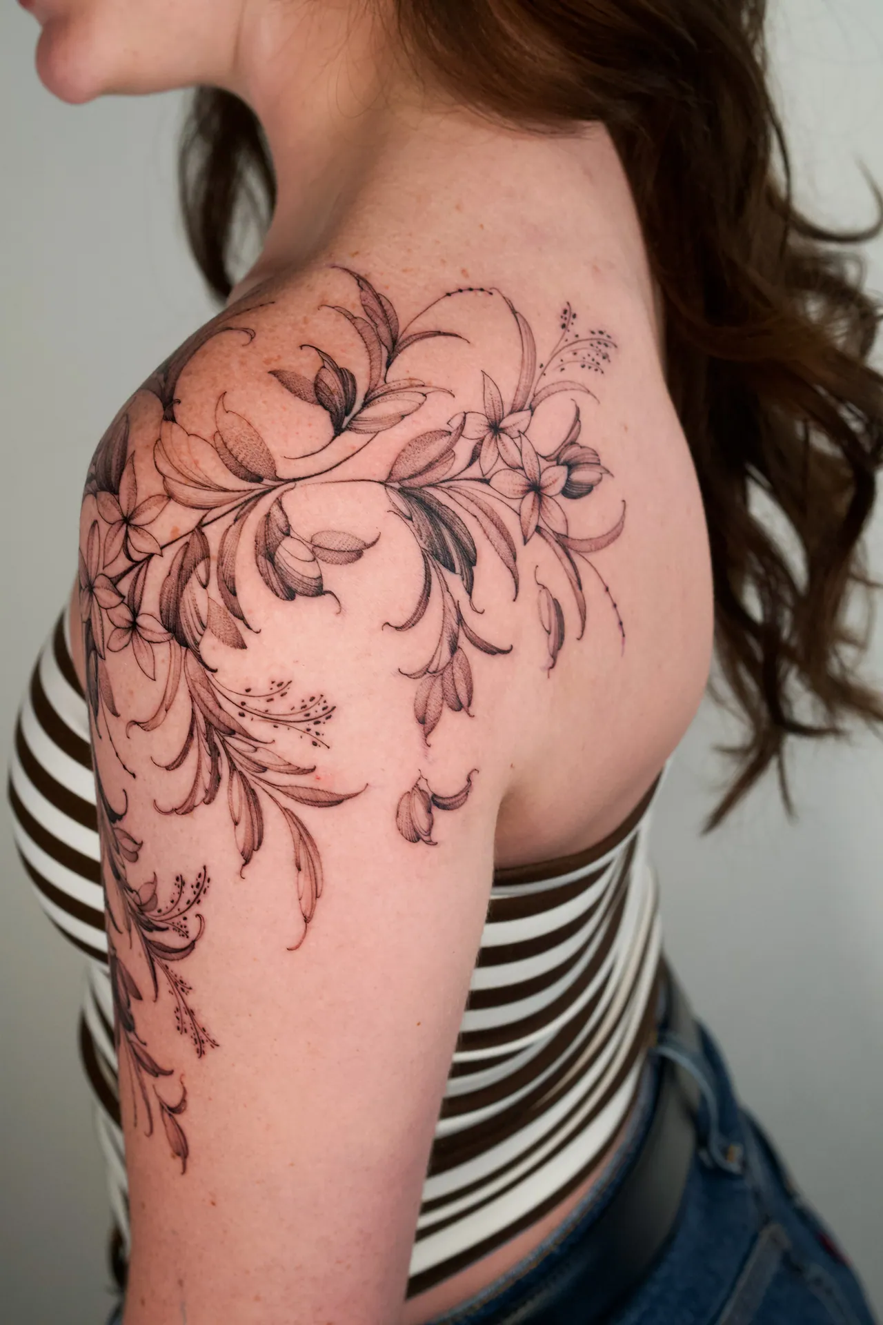 Floral tattoo by Valeria
