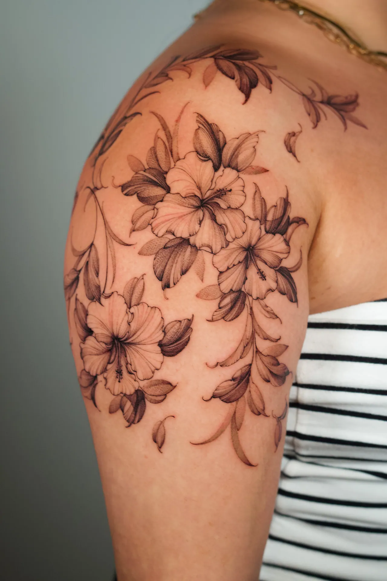 Floral tattoo by Valeria