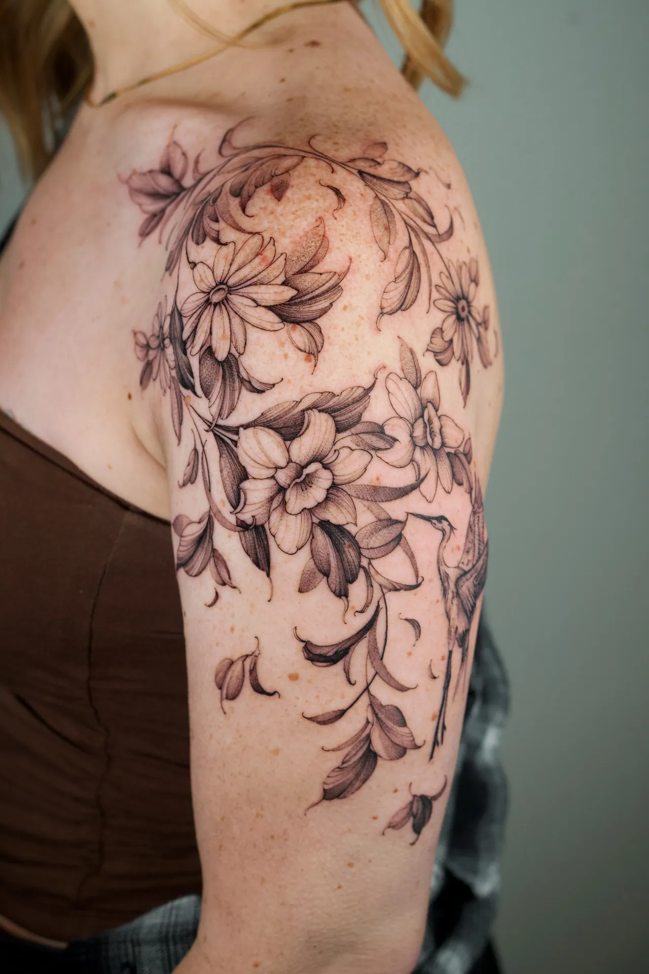 Floral tattoo by Valeria