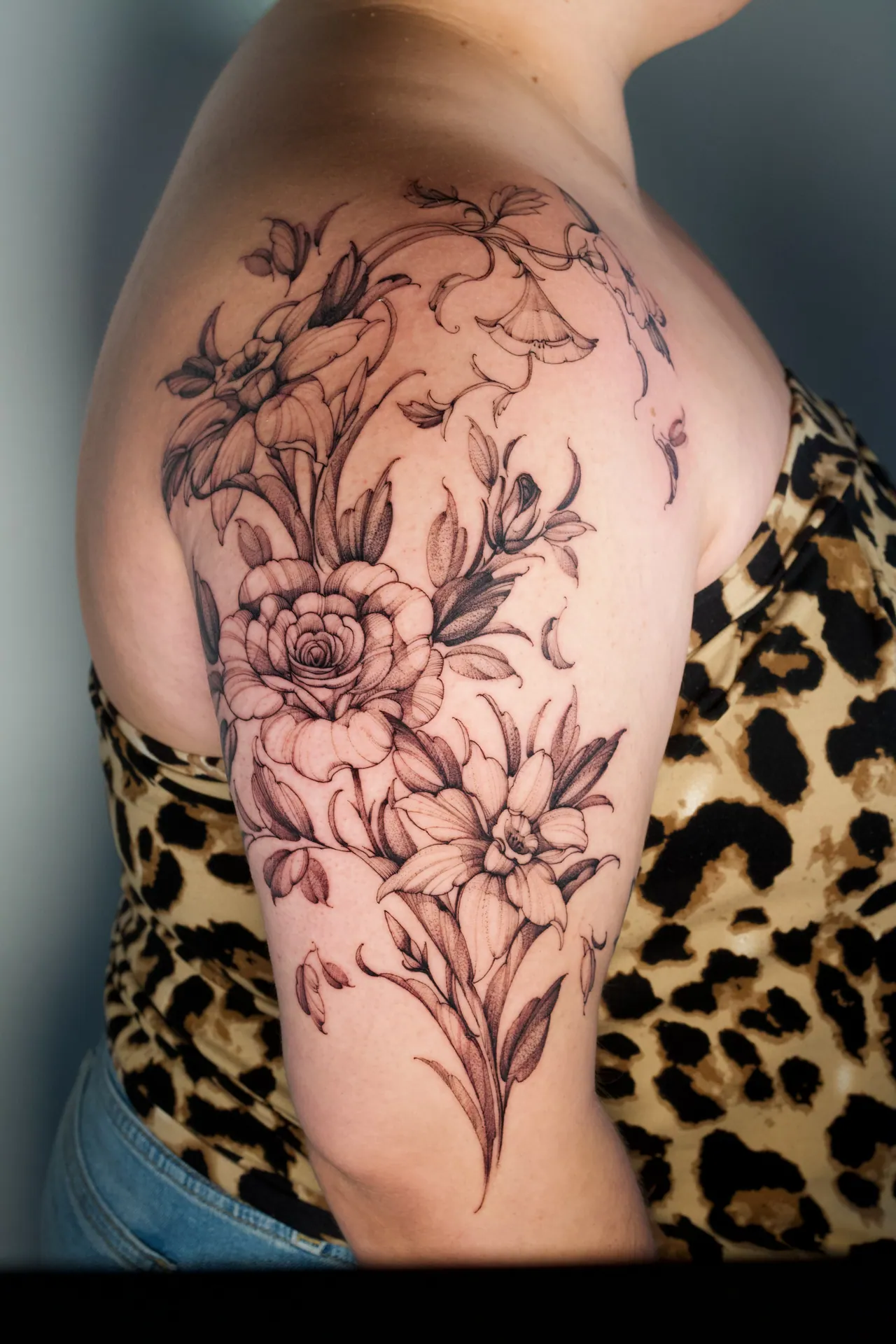 Floral tattoo by Valeria