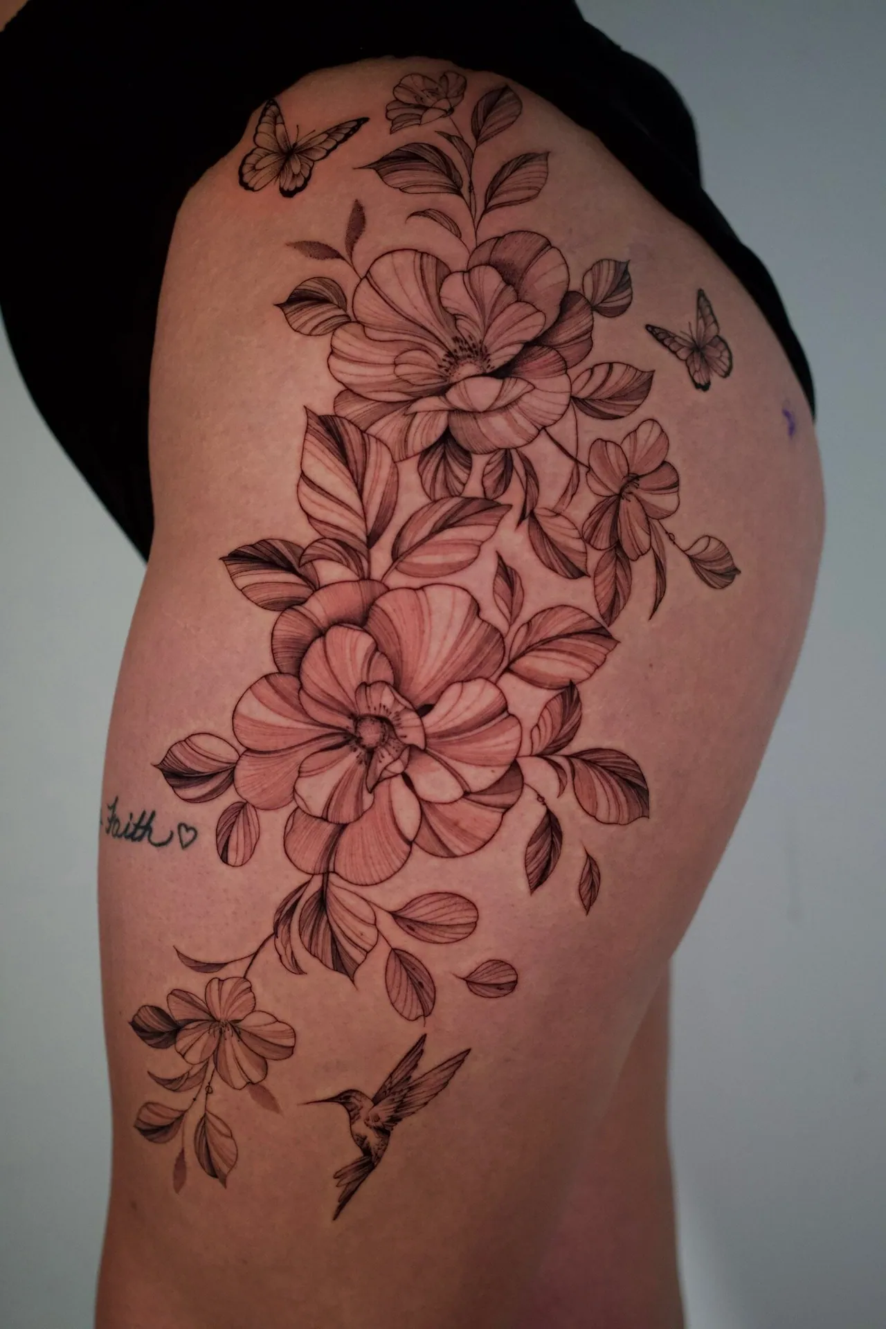 Floral tattoo by Valeria